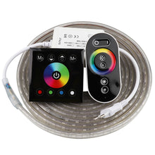 Load image into Gallery viewer, 2 Finger touch Remote control RGB LED Strip 220V 220 V waterproof LED Strip